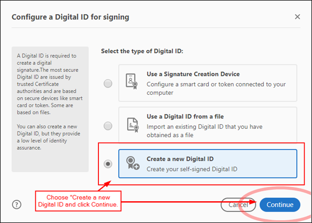 how to create a digital signature file