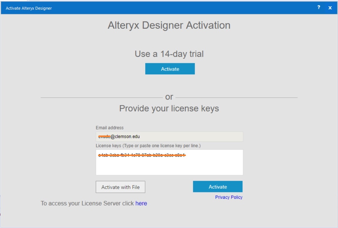 Alteryx Registration 1