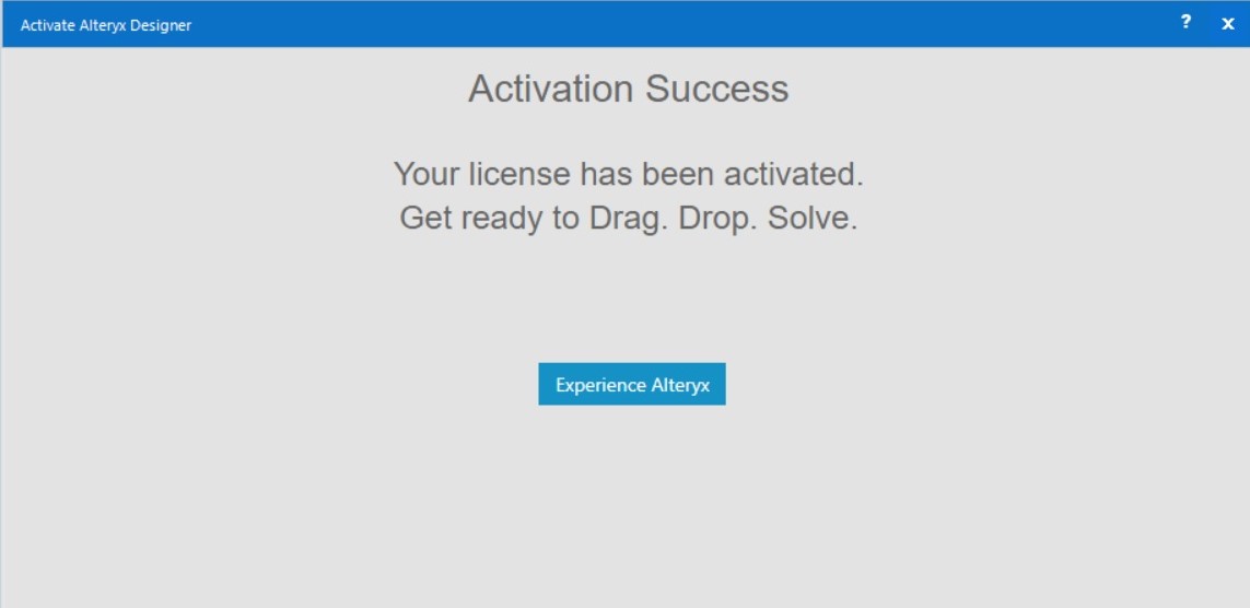 Activation confirmation