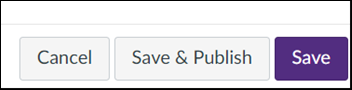 Save and Publish buttons