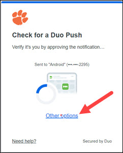 Red arrow to Other options
