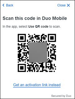 Picture of blurred QR code (actual one is on your computer)