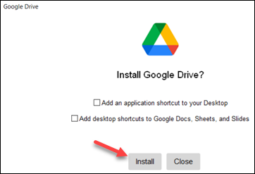Install Google Drive Desktop