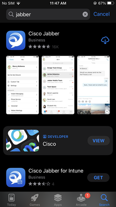 Cisco Jabber in App Store