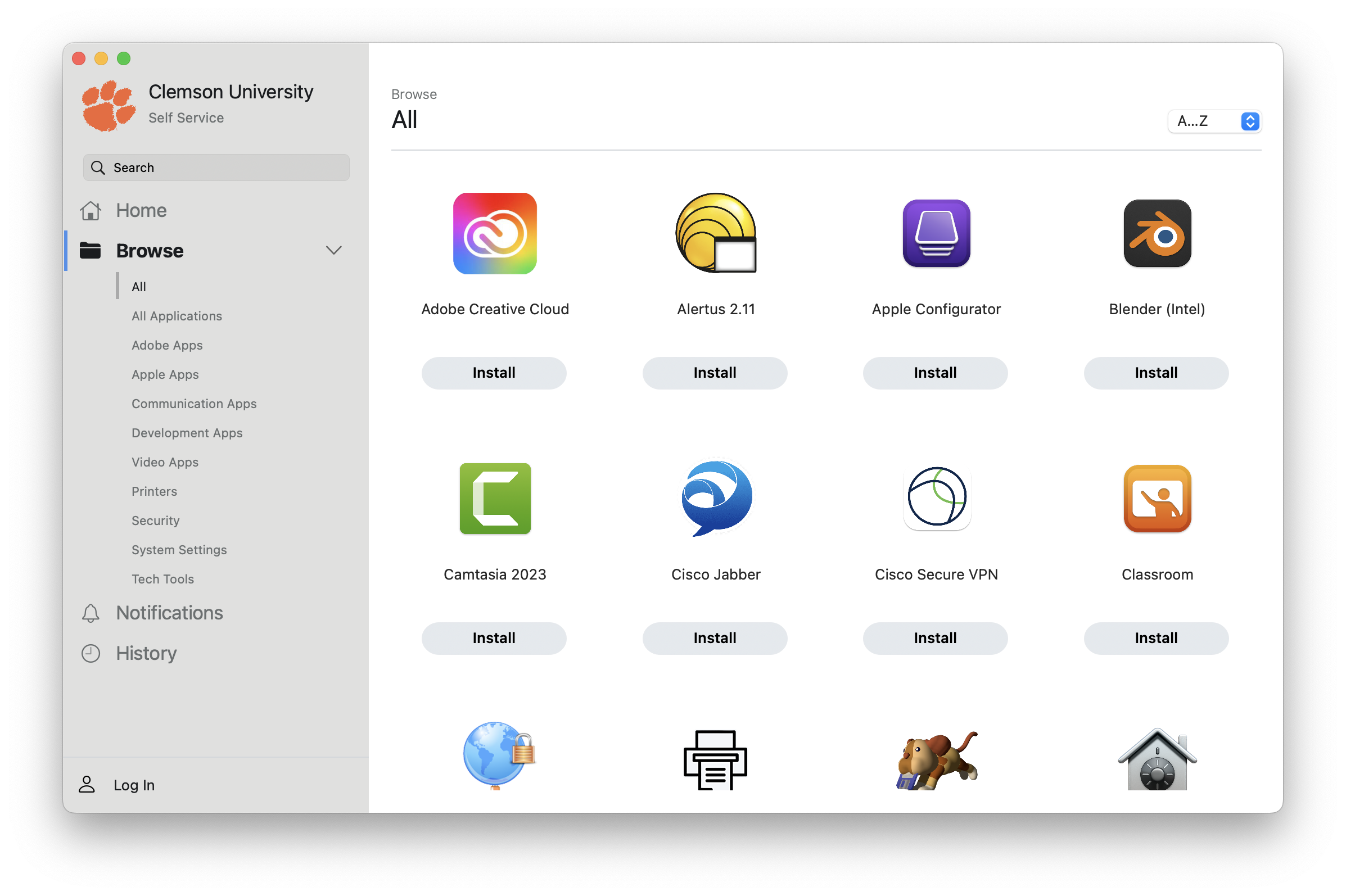 Self Service app