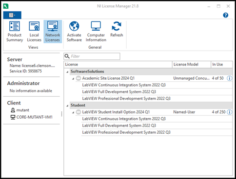 License information