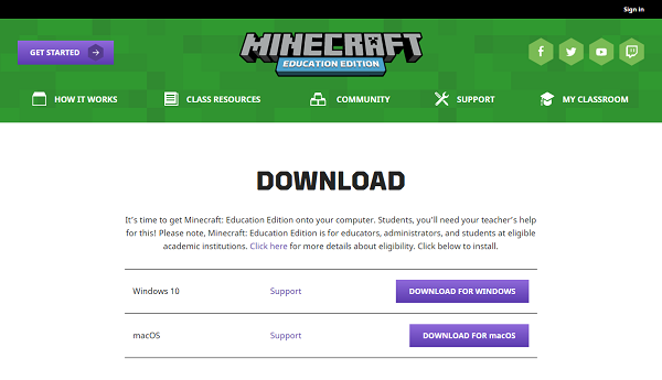 Minecraft For Education Instructions