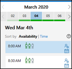 Select a time box