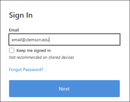 Minitab Sign In screen