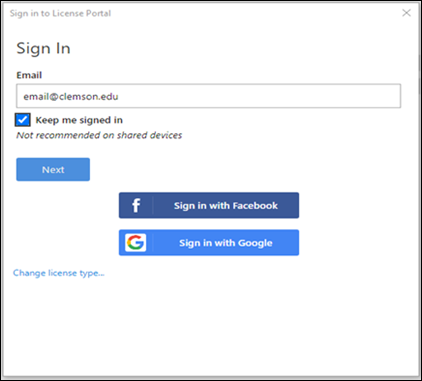 Sign in to Minitab page