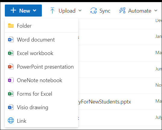 OneDrive New options