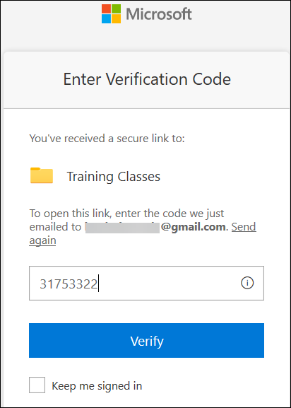 Enter verification code