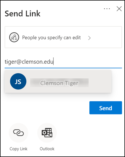 Send Clemson User