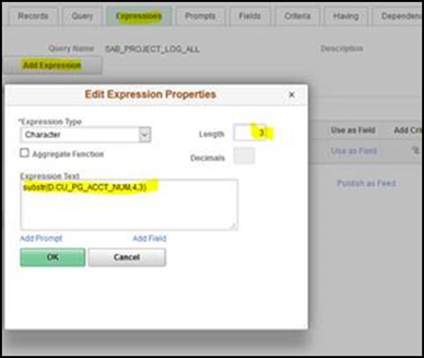 PeopleSoft Add Expression Text