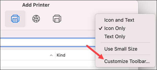 Right click and select Customize Toolbar