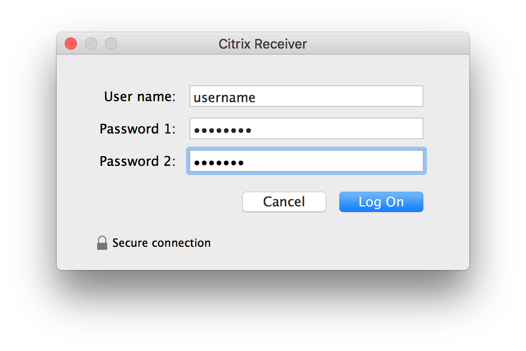 citrix receiver login popup