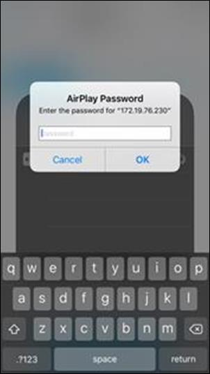 Enter AirPlay password