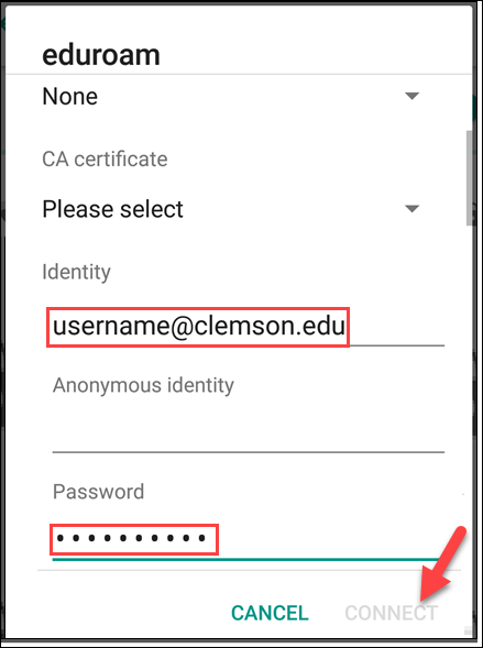 How to connect to eduroam