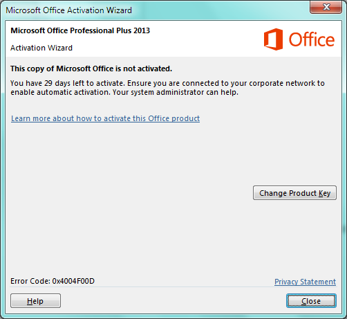 ms office activation on terminal servers