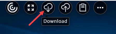 Red arrow to download icon