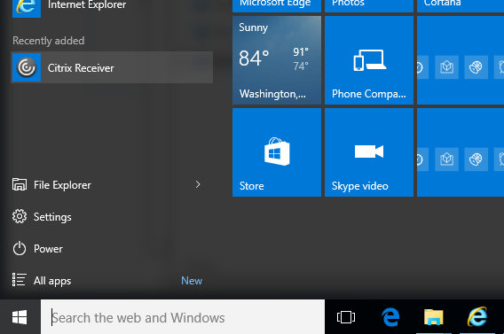 problems with citrix receiver and windows 10