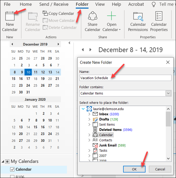 How to Secondary Calendar in Outlook Exchange