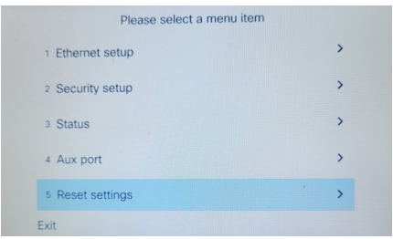 Select Reset Settings