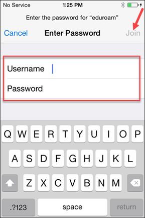 eduroam requests Clemson user name and password