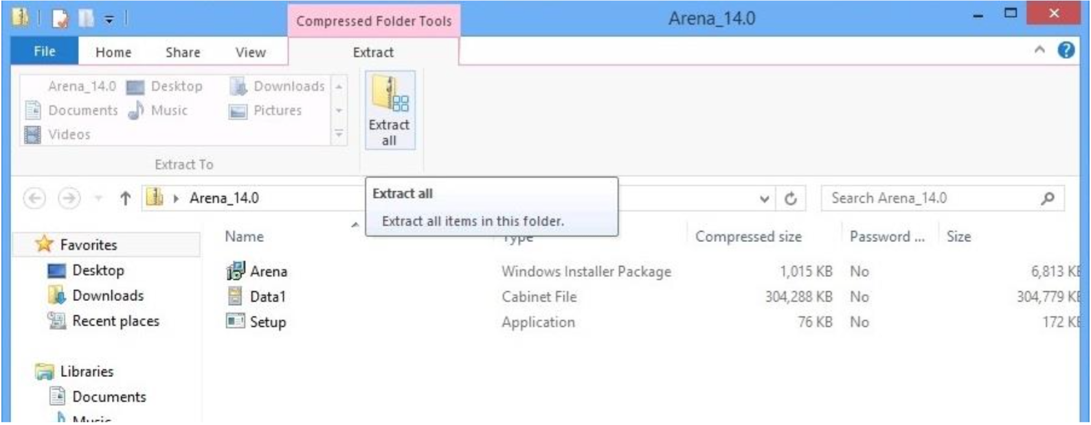 how to install Arena simulation software